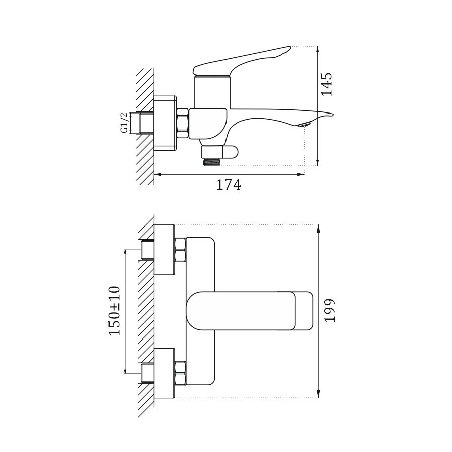 Смеситель для ванны Haiba HB60816, хром
