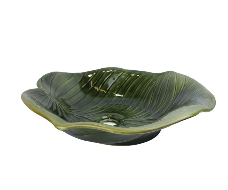 Раковина чаша Bronze de Luxe Leaf 2427, зеленый