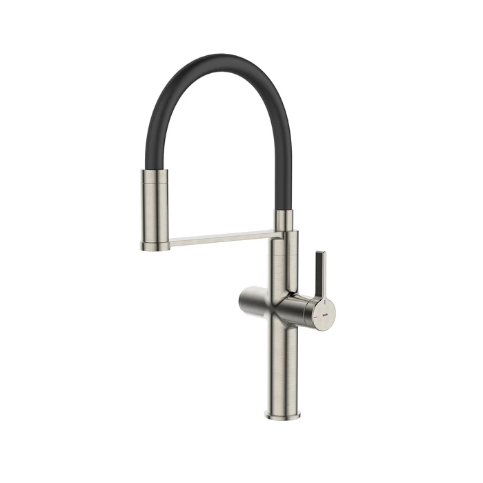 Смеситель для кухни с каналом для фильтрованной воды и гибким изливом IDDIS Ikon IKNBNFFi05 сатин