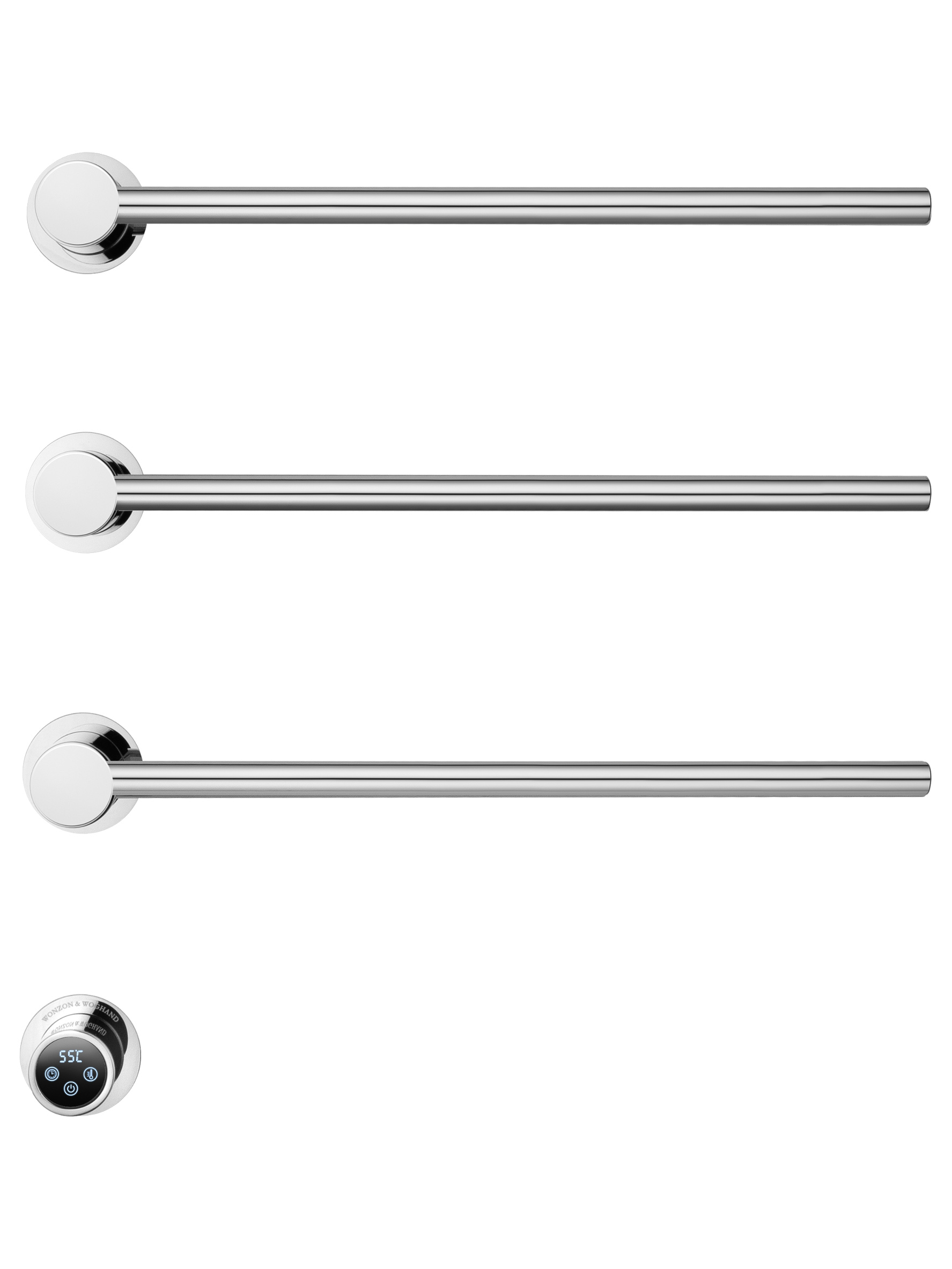 Полотенцесушитель электрический встраиваемый WONZON & WOGHAND HAMBURG, Хром (WW-AL313-CR)
