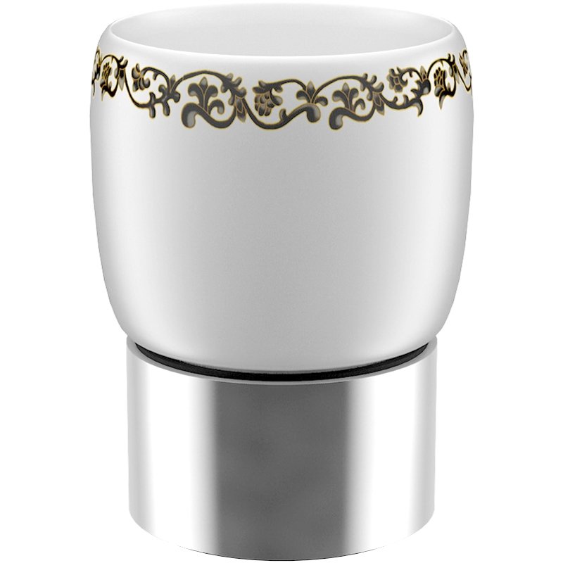 Стакан для зубных щеток Fixsen Bogema FX-786 Хром Белый