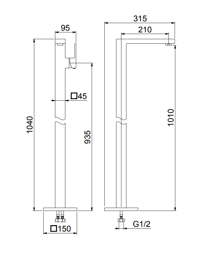Смеситель для раковины Webert Pegaso PE832101010, золото