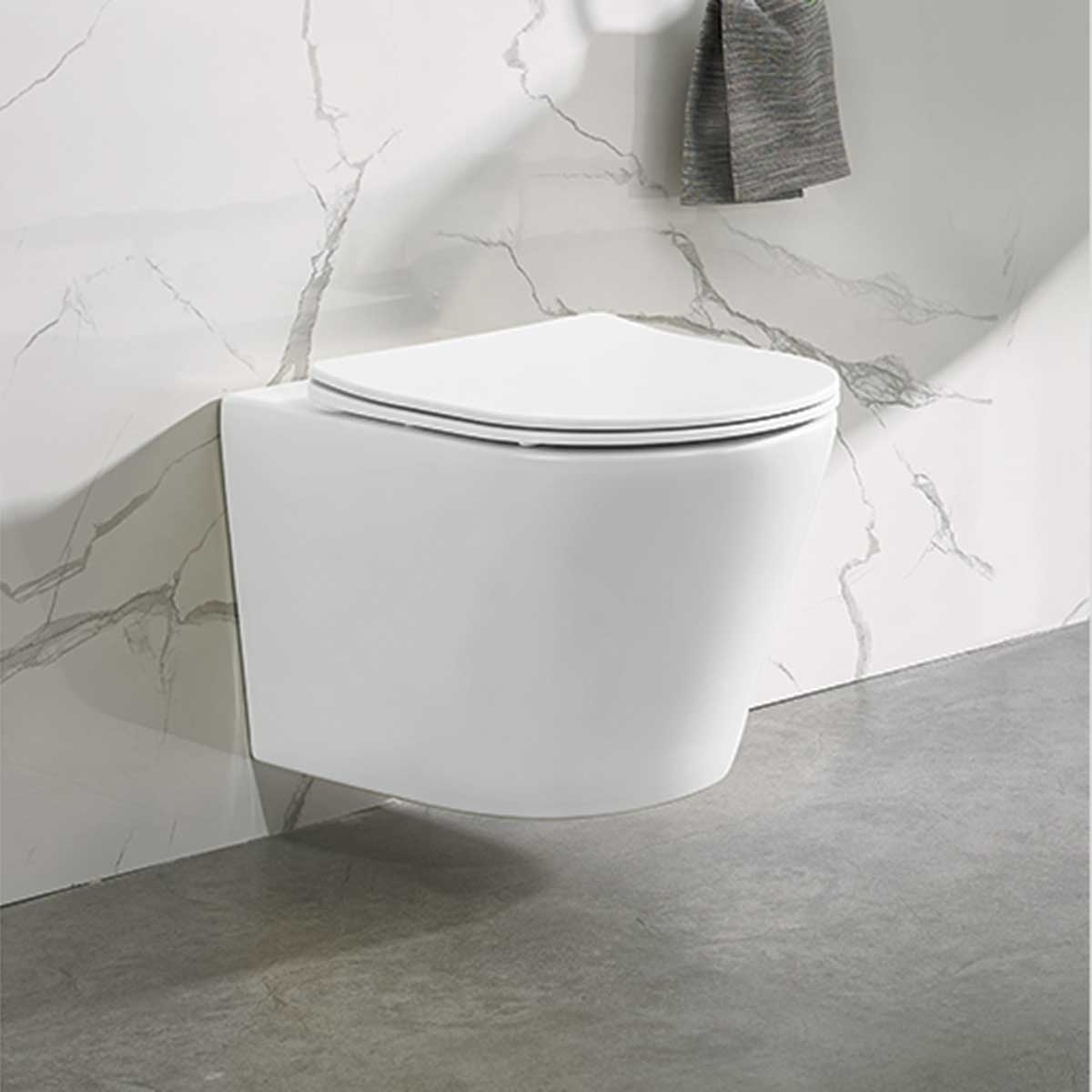 Унитаз подвесной безободковый Vincea Piatti VT1-11MW белый матовый, с сиденьем микролифт