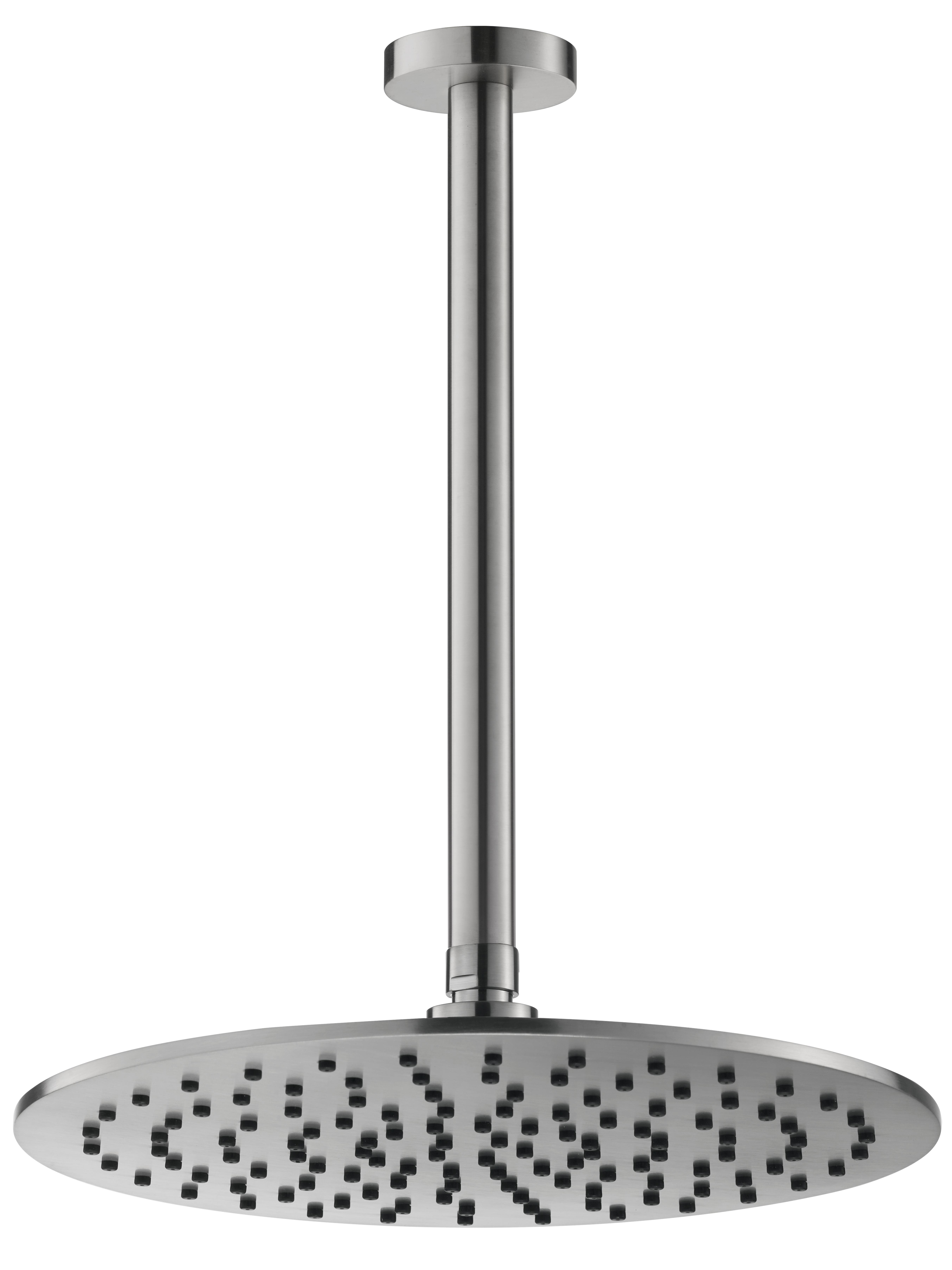 Потолочный (кронштейн 25см) верхний душ 30см Benesque Lumiere 22010802 никель брашированный
