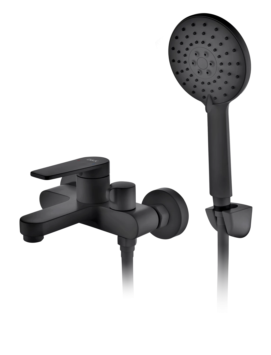 Смеситель на борт ванны D&K Bayern.Fürth DA1523205, черный матовый