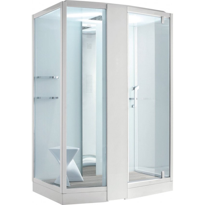 Душевая кабина Orans 89102LW 150x100x220 профиль белый, стекло прозрачное