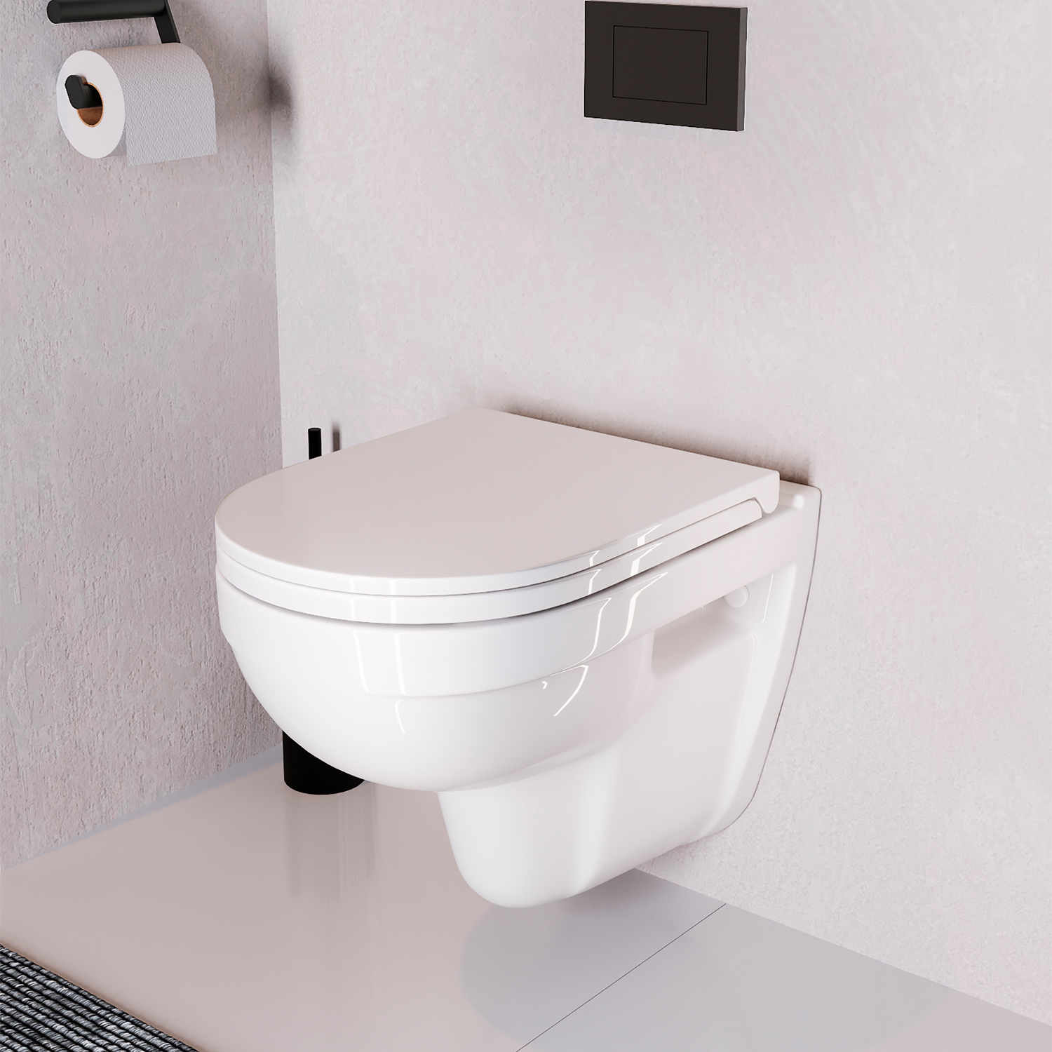 Унитаз подвесной Sanita Luxe Best DM BSTSLWH0104 белый с сиденьем микролифт