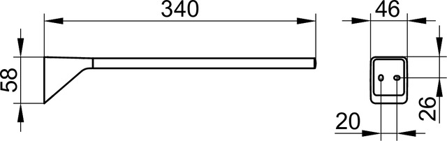 Полотенцедержатель 34см Keuco Aveno 14622370000 черный матовый