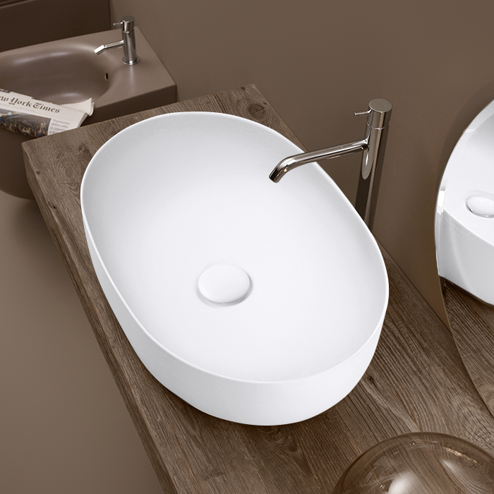 Раковина накладная 60см Kerasan Nolita 534330 белый матовый