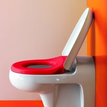 Крышка-сиденье Laufen Florakids 9103.1 красная, с микролифтом, петли хром