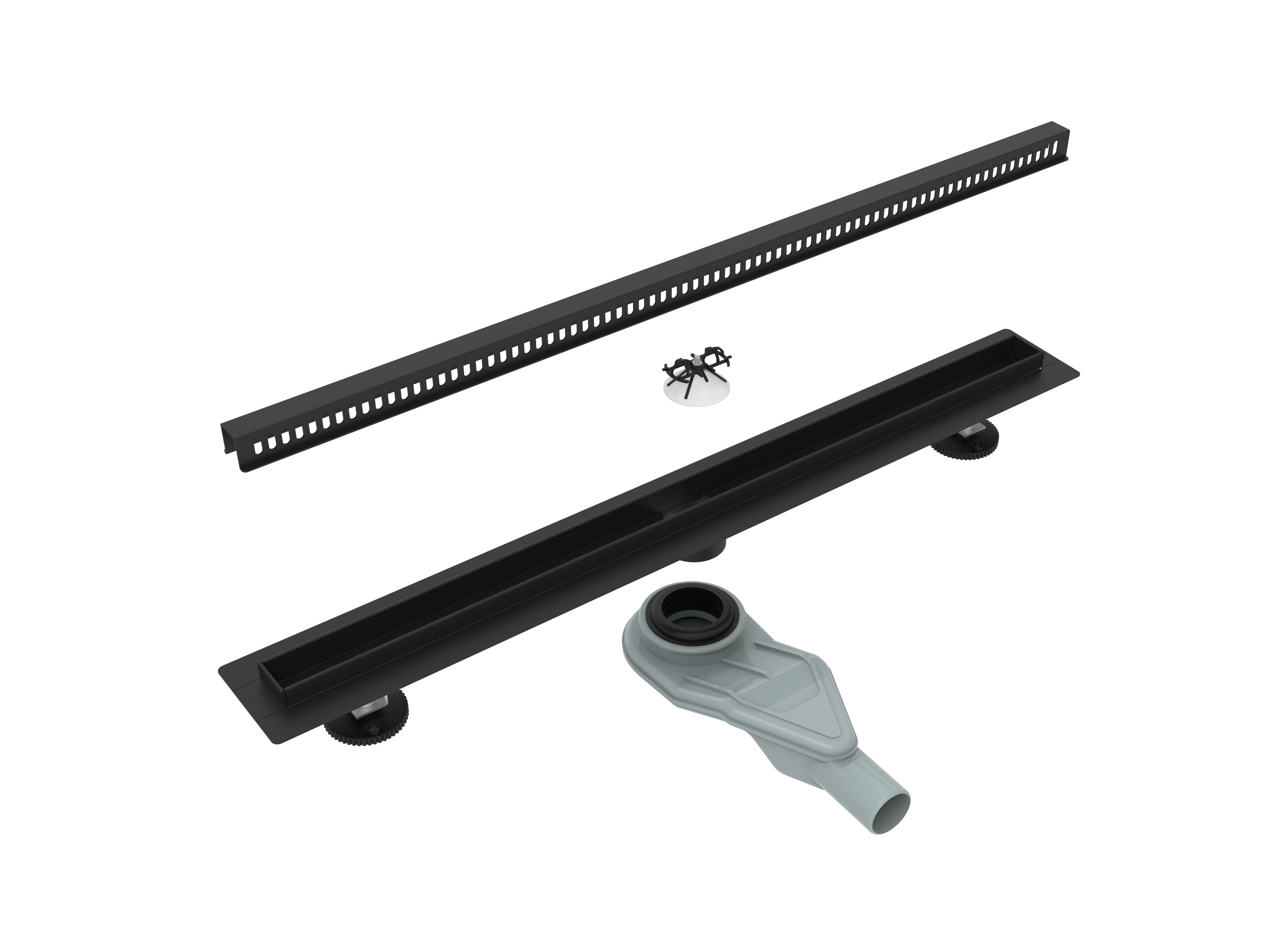 Желоб линейный ESBANO SLIM S-SIDE-70MB 70см черный матовый