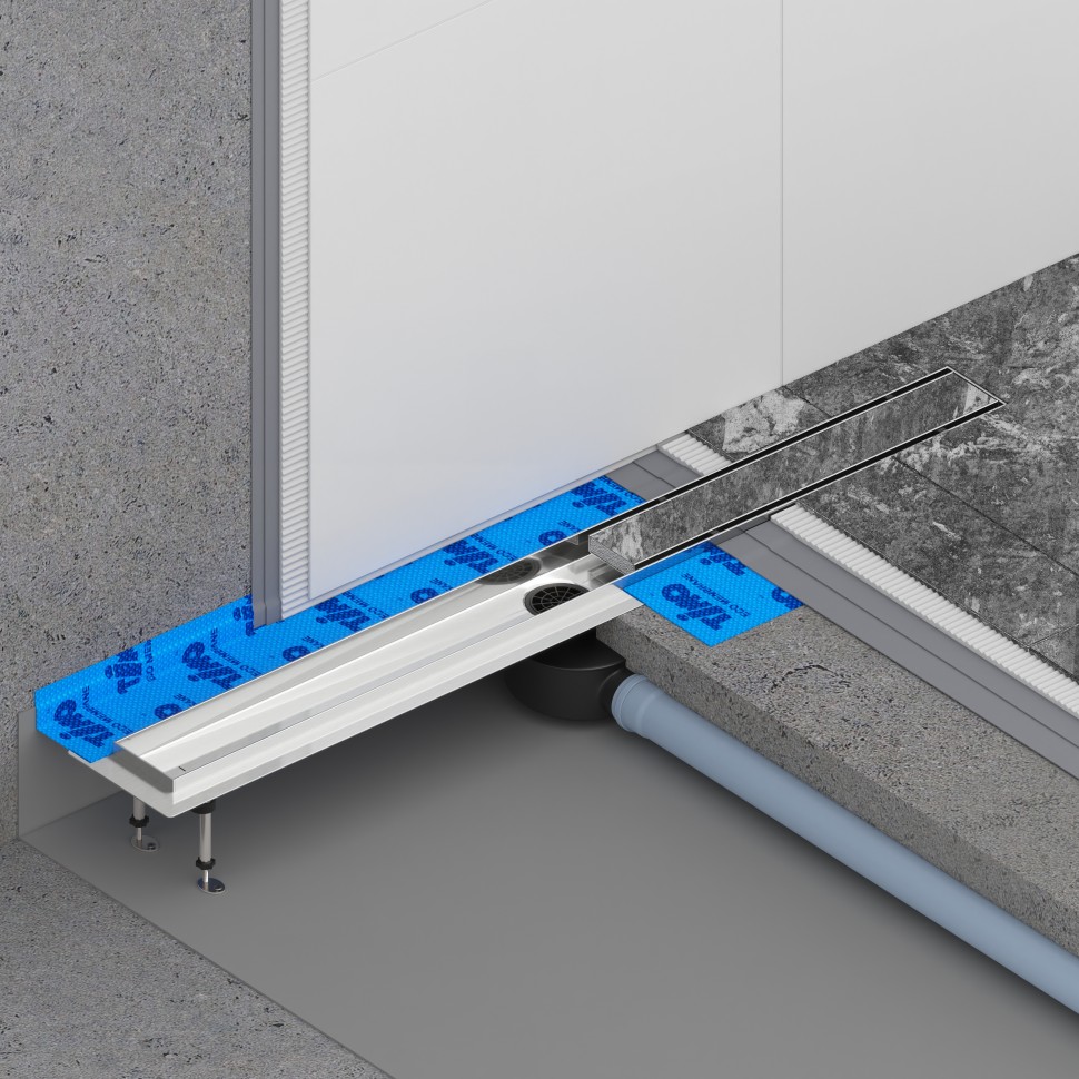 Душевой лоток (двухсторонняя решетка) TIMO Drain System DS230206/01, сатин