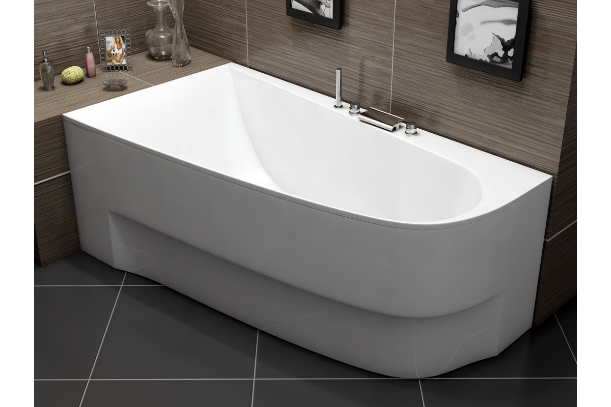 Ванна акриловая левосторонняя Vayer BOOMERANG Гл000010848, 160x90