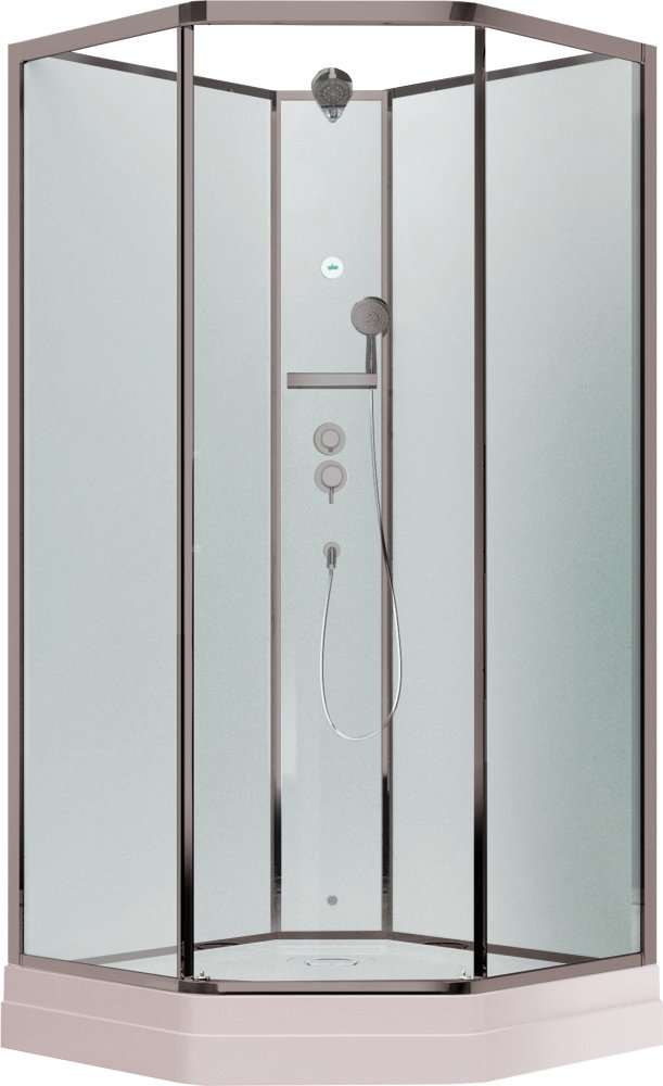 Душевая кабина Timo Ilma ILMA-709 90x90x255 профиль черный матовый, стекло прозрачное