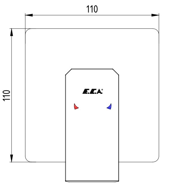Смеситель для душа E.C.A Tiera 102167105C1EX-K черный матовый