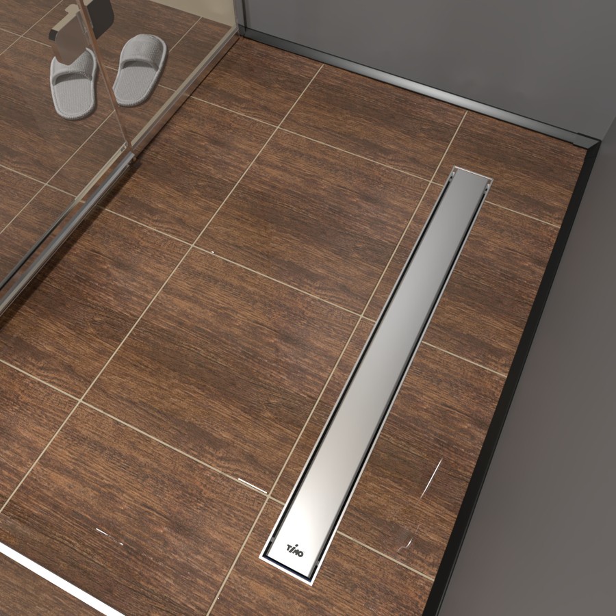 Душевой лоток (двухсторонняя решетка) TIMO Super Plast SP10800-PG10800, сатин