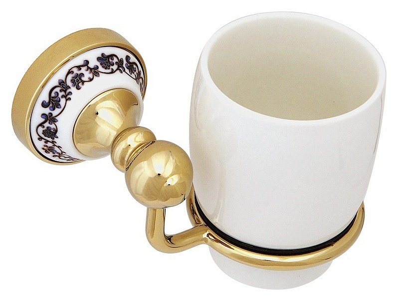 Стакан для зубных щеток Fixsen Bogema Gold FX-78506G Золото Белый