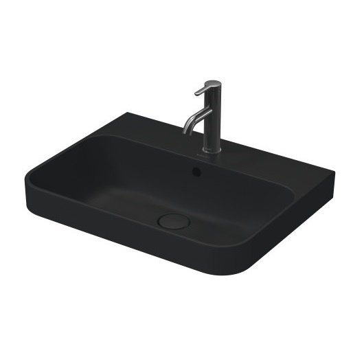 Раковина подвесная 60см Duravit Happy D.2 2360601300 черный матовый