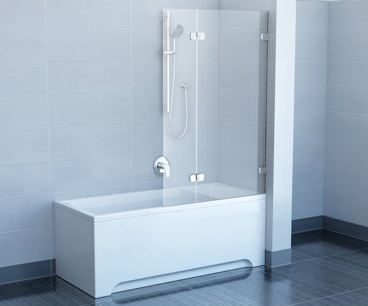 Шторка для ванны Ravak Brilliant BVS2-100 L хром+транспарент