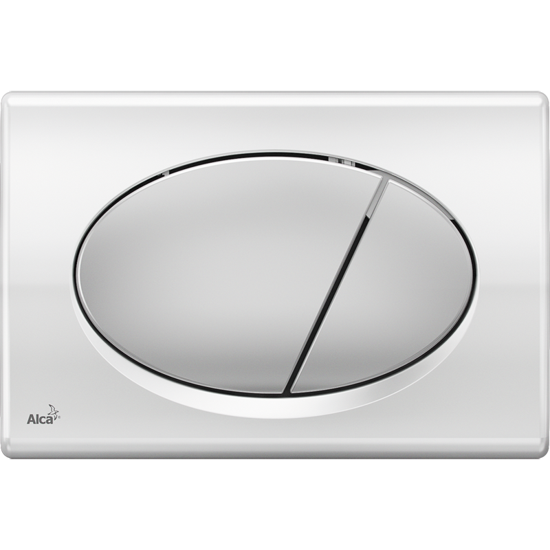 Кнопка смыва AlcaPlast ALCA M73 хром глянцевый/хром матовый