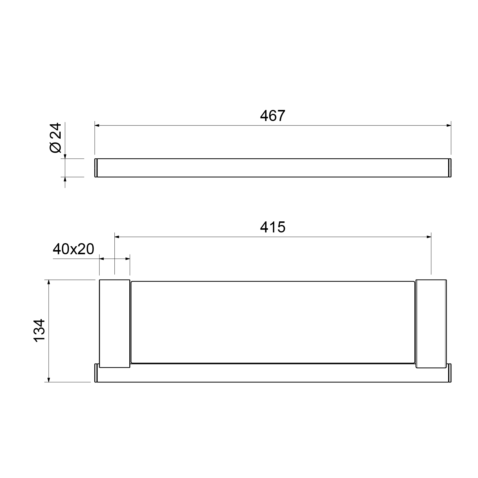 Полка Timo Luiro 18572/00 хром