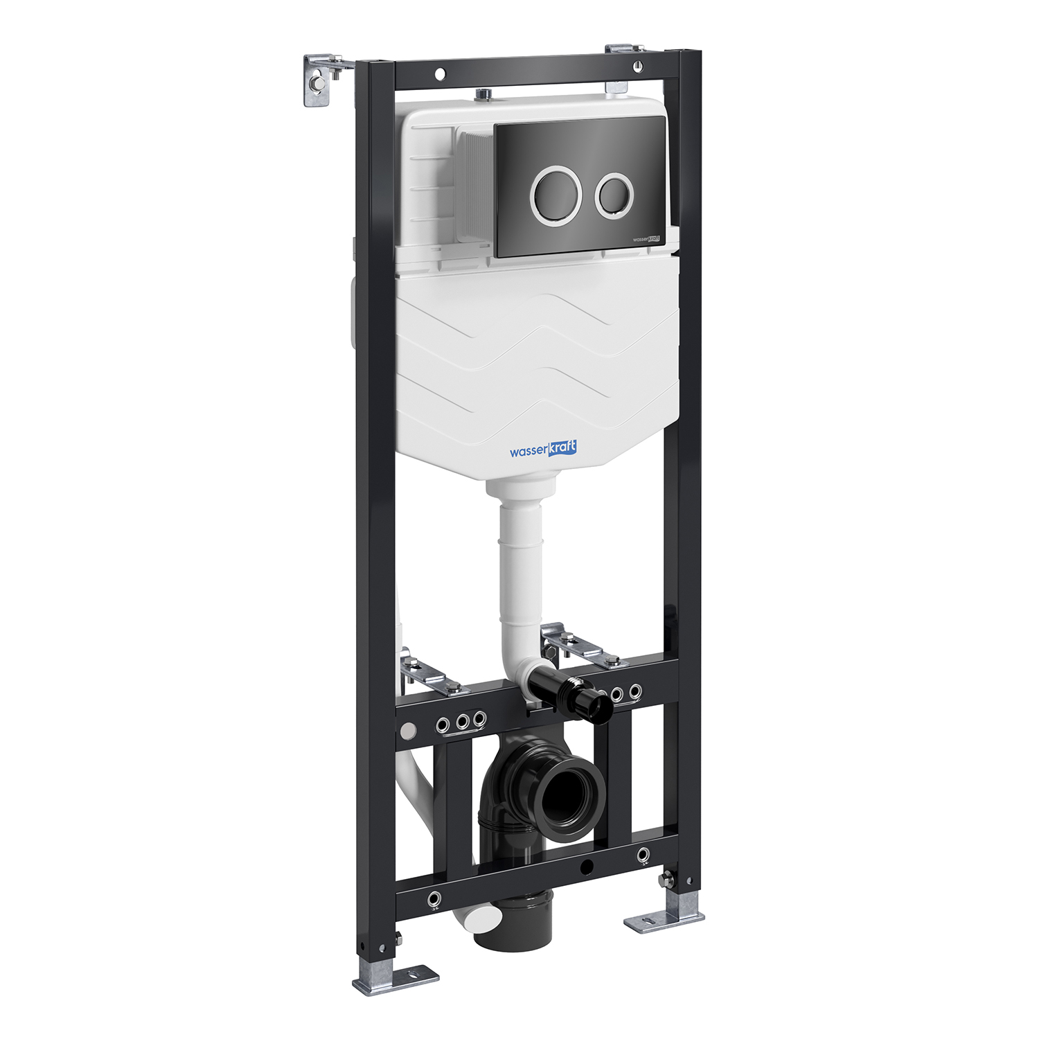 Готовое решение для подвесных унитазов WasserKraft Aller 10 10TLT.010.ME.PB01 панель смыва черный