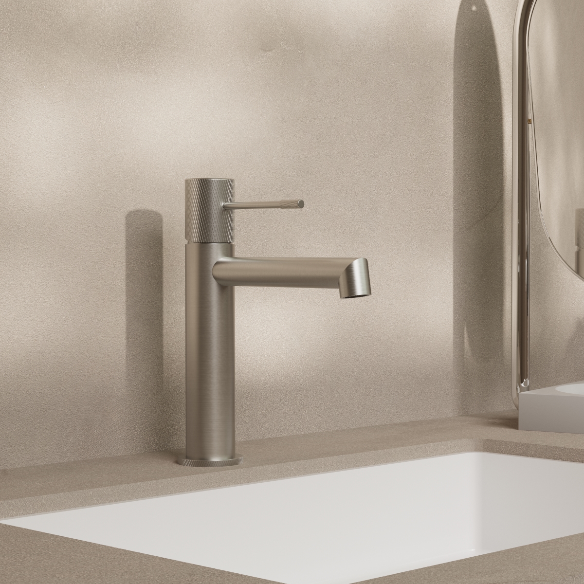 Смеситель для раковины Vincea Desire VBF-1D1BN брашированный никель