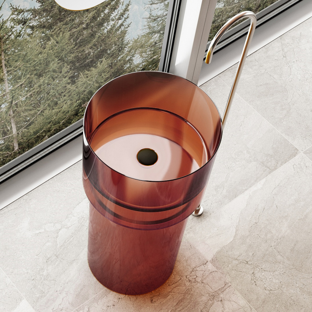 Раковина напольная 45см ABBER Kristall AT2701Opal коричневый