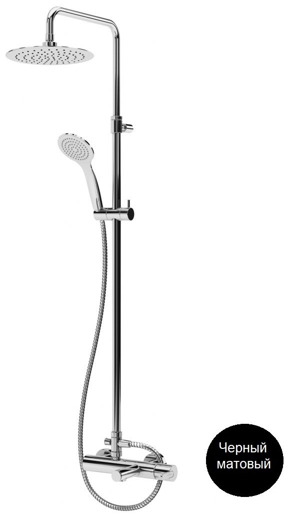 Душевая стойка Cezares LEAF-CVDA-23-NOP черный матовый