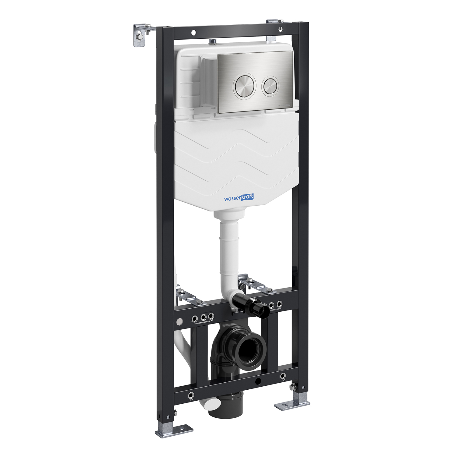 Готовое решение для подвесных унитазов WasserKraft Aller 10 10TLT.010.ME.BN01 панель смыва никель