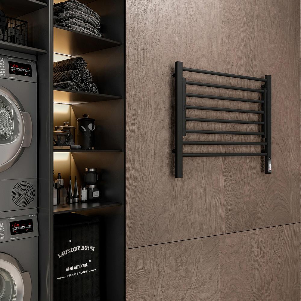 Полотенцесушитель электрический с полкой Terminus Горизонт П8 60х60 КС, черный муар