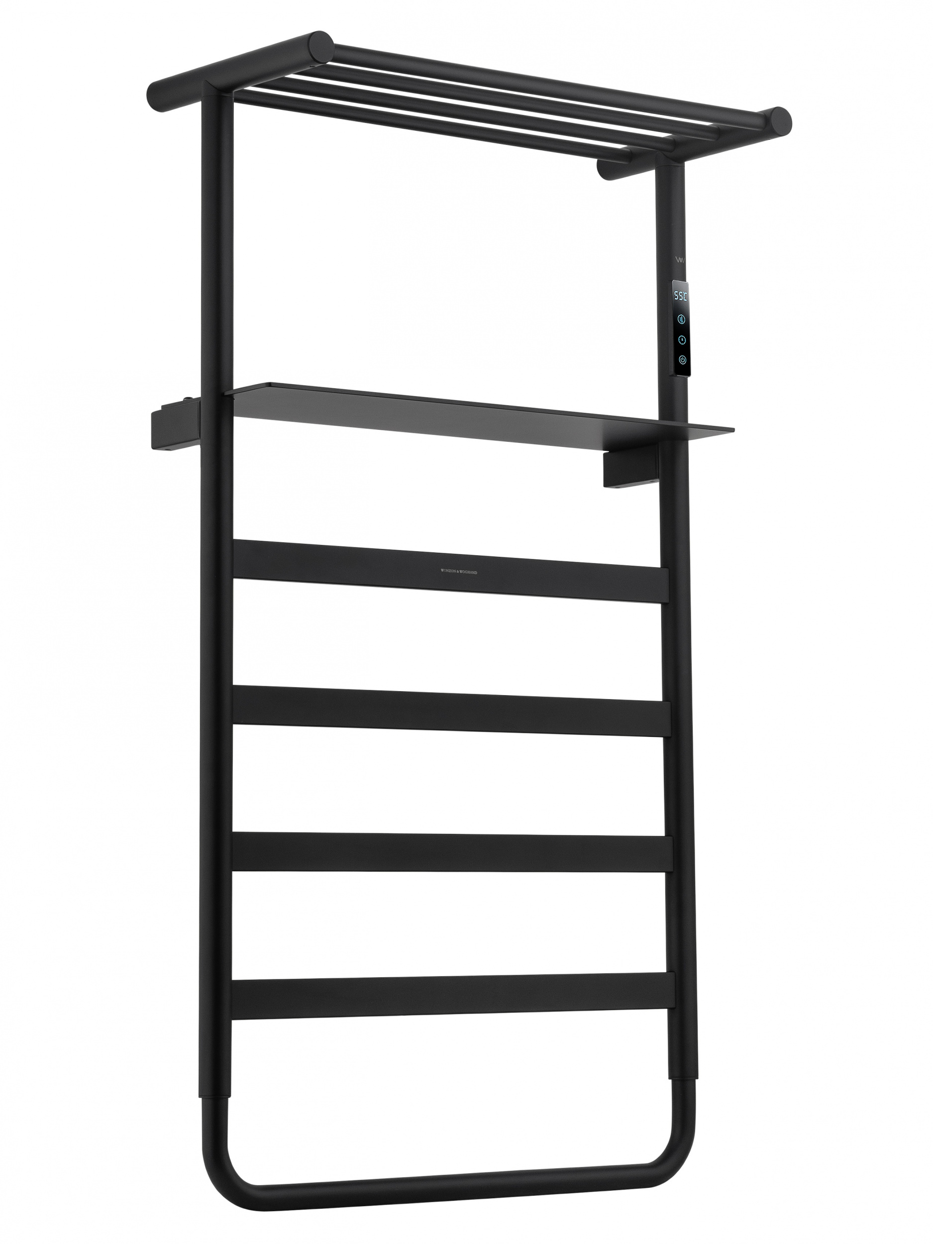 Полотенцесушитель электрический WONZON & WOGHAND DÜSSELDORF, Черный матовый (WW-A208-MB)