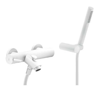 Смеситель для ванны с душем Nobili Live LV00110WM белый матовый