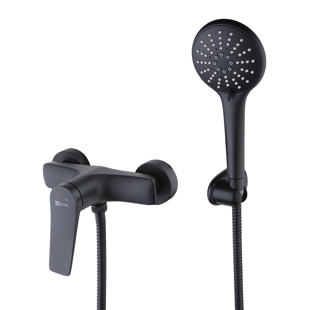 Смеситель для душа Lemark Bronx LM3703BL черный матовый