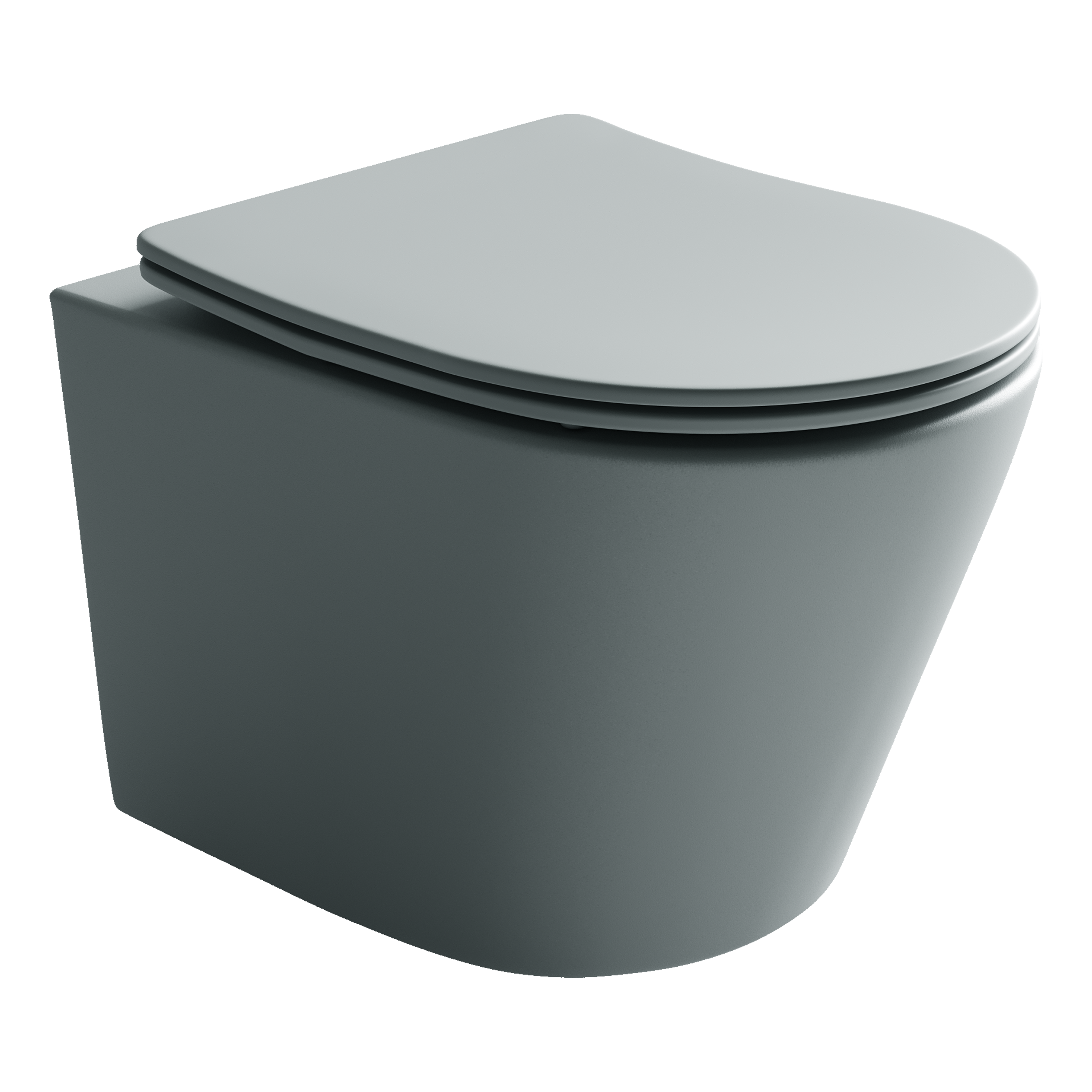 Унитаз подвесной безободковый Ceramica Nova Balearica CN6000MH серый матовый