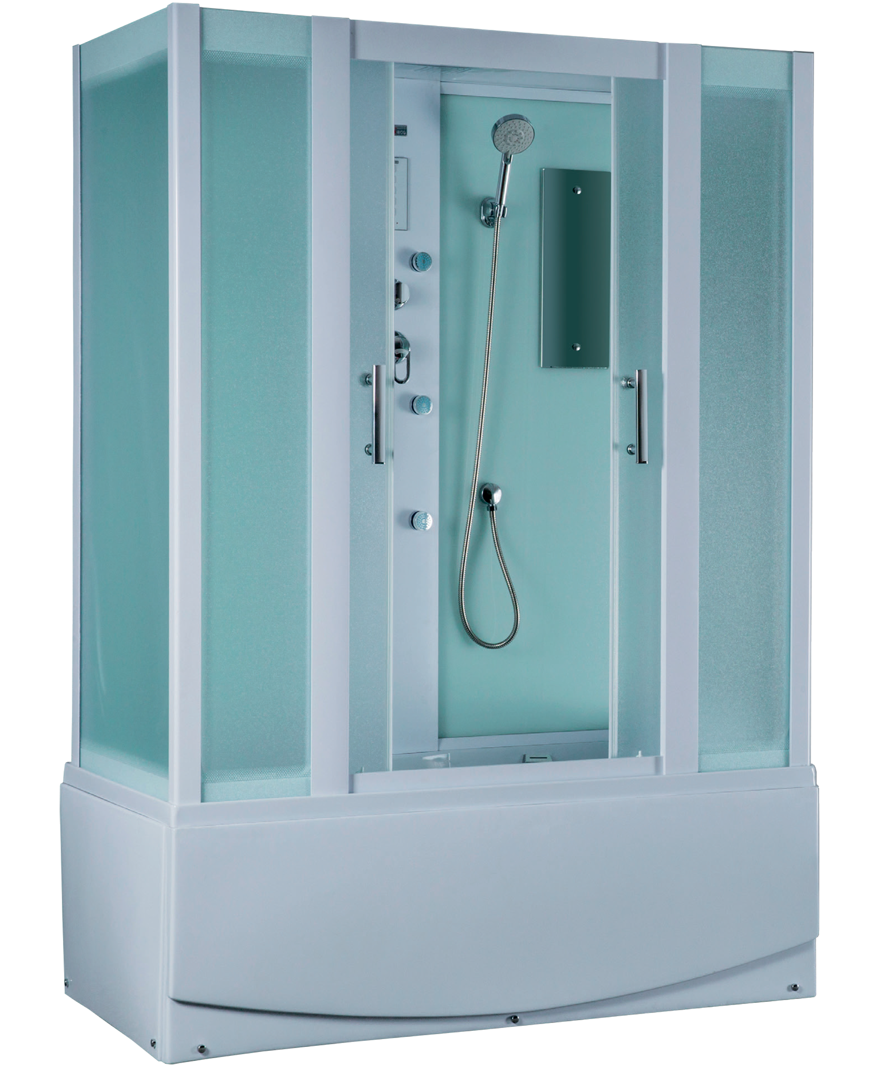 Душевая кабина Timo Eco TE-0770 168x80x215 профиль белый, стекло рифленое