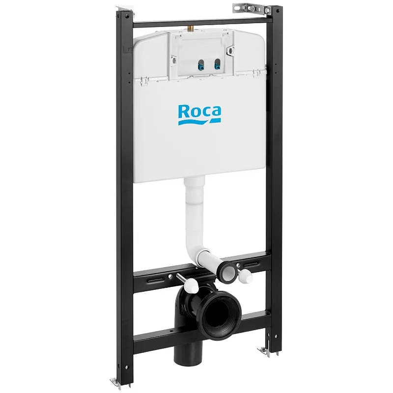 Комплект унитаза с инсталляцией Roca Dama Senso 893104680, глубина унитаза 55см, без клавиши в комплекте, с микролифтом, безободковый, быстросъемное