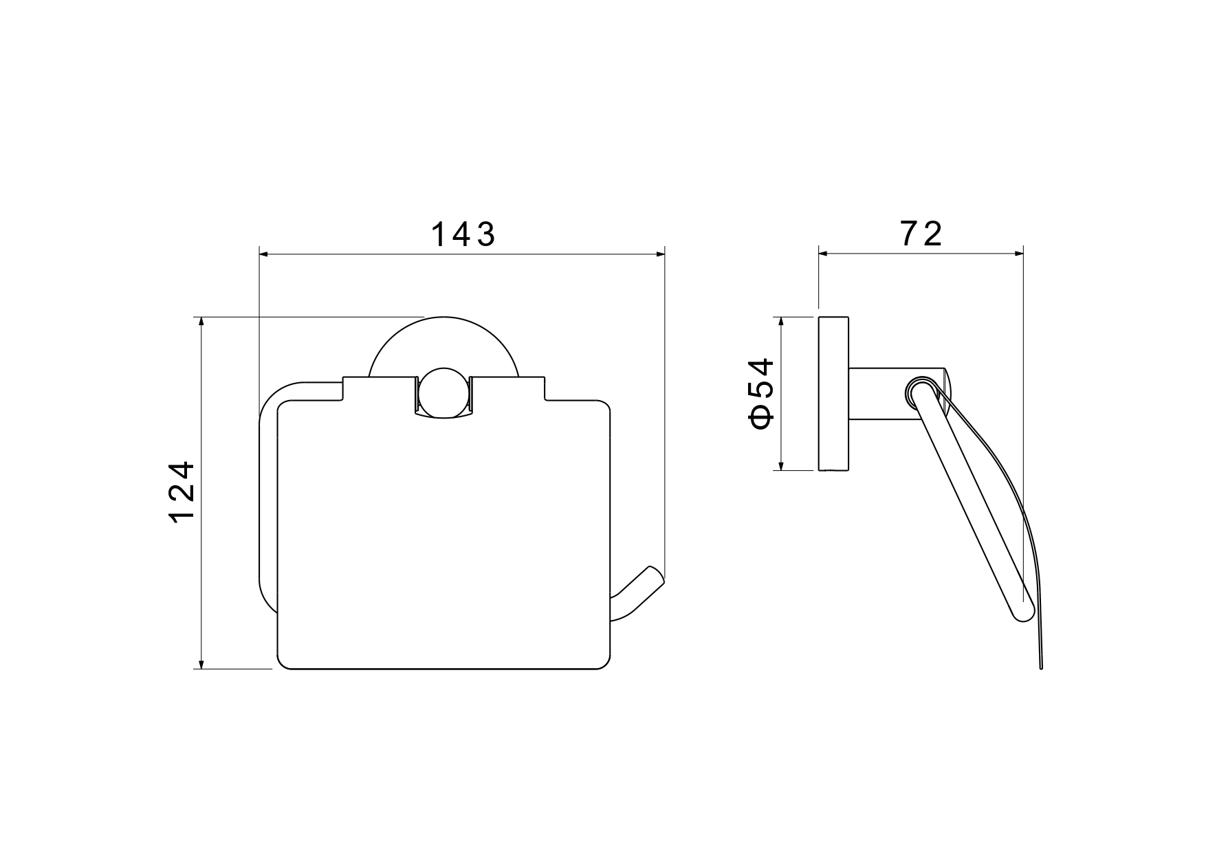 Держатель туалетной бумаги Aquatek Оберон AQ4209CR хром