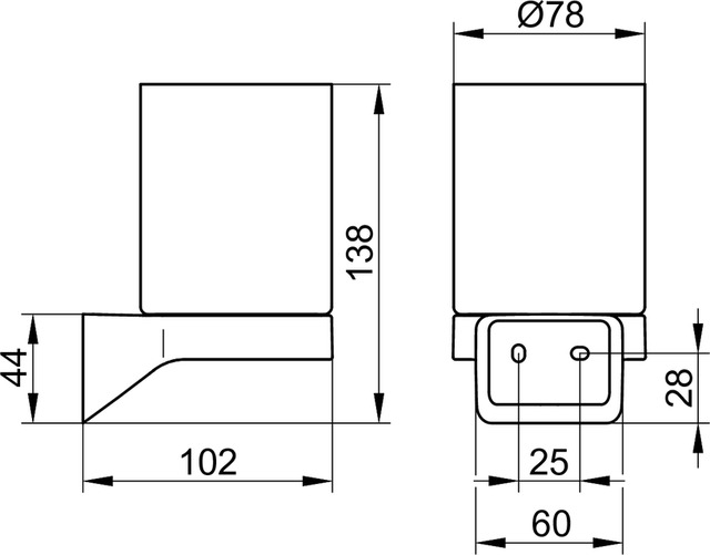 Стакан для ванной Keuco Aveno 14650019000 хром