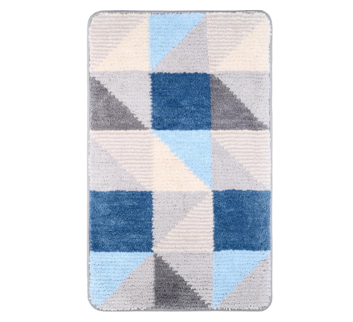 Коврик для ванной Fixsen Visa 1-ый, FX-5005X, серо-голубой, 50х80см