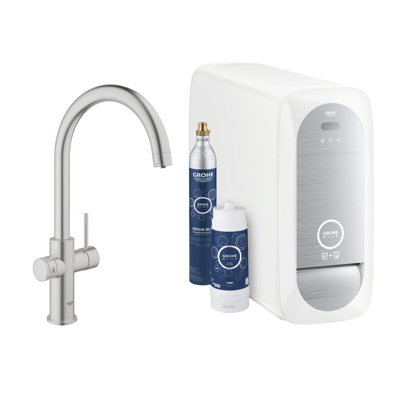 Смеситель для кухни Grohe Blue Home 31455DC0 суперсталь