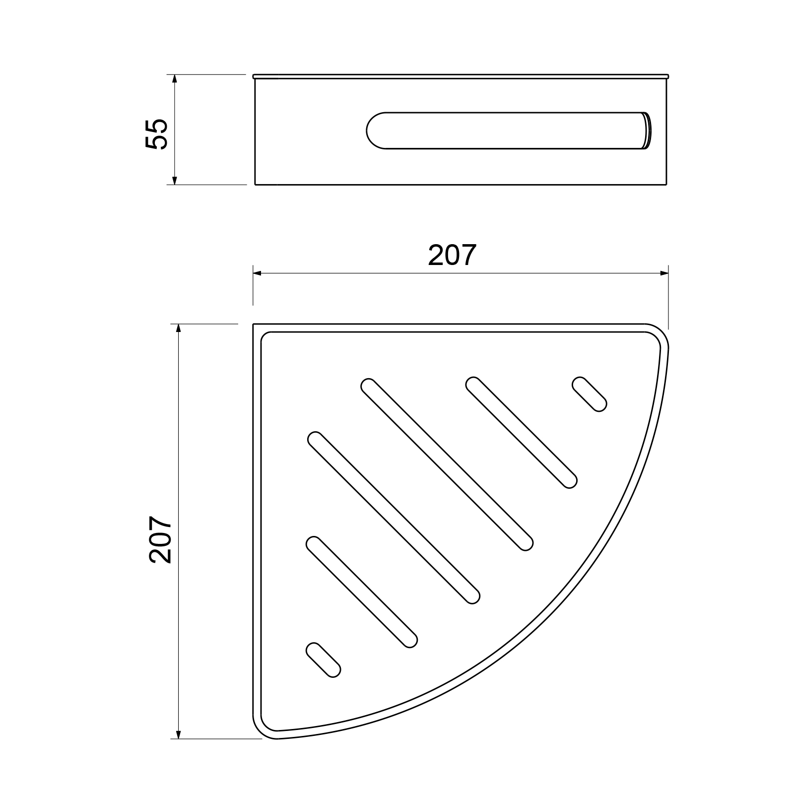 Полка угловая Timo Luiro 18577/00 хром