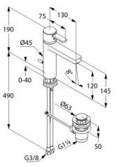 Смеситель для раковины Kludi Zenta  382640575 хром