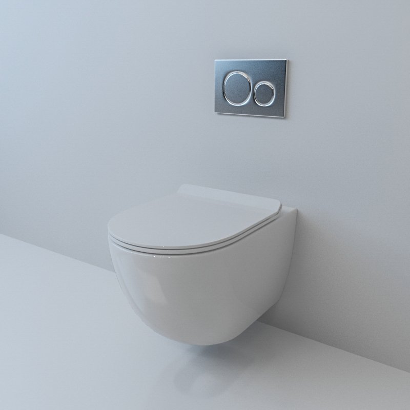 Унитаз подвесной Esbano GARCIA белый, с сиденьем микролифт