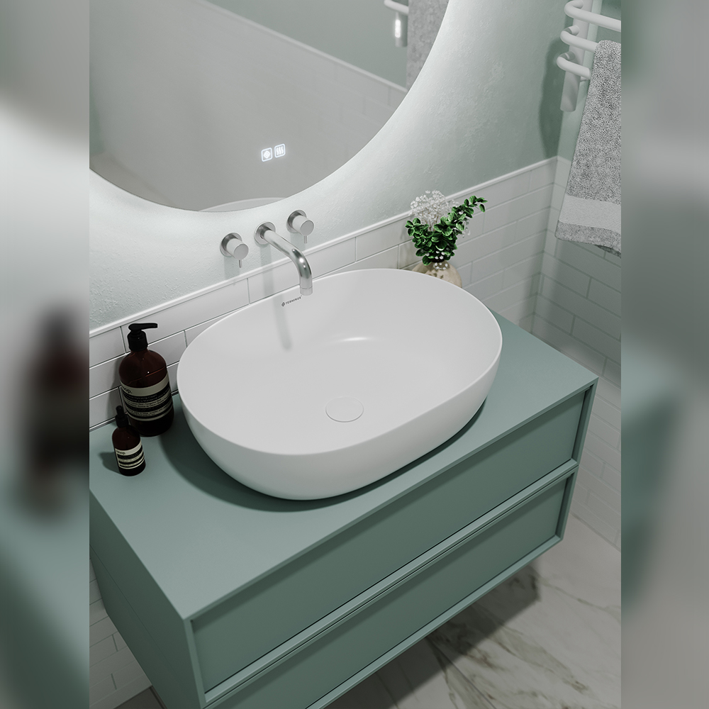 Раковина чаша Terminus Прато 03RN60x41x14W, белый