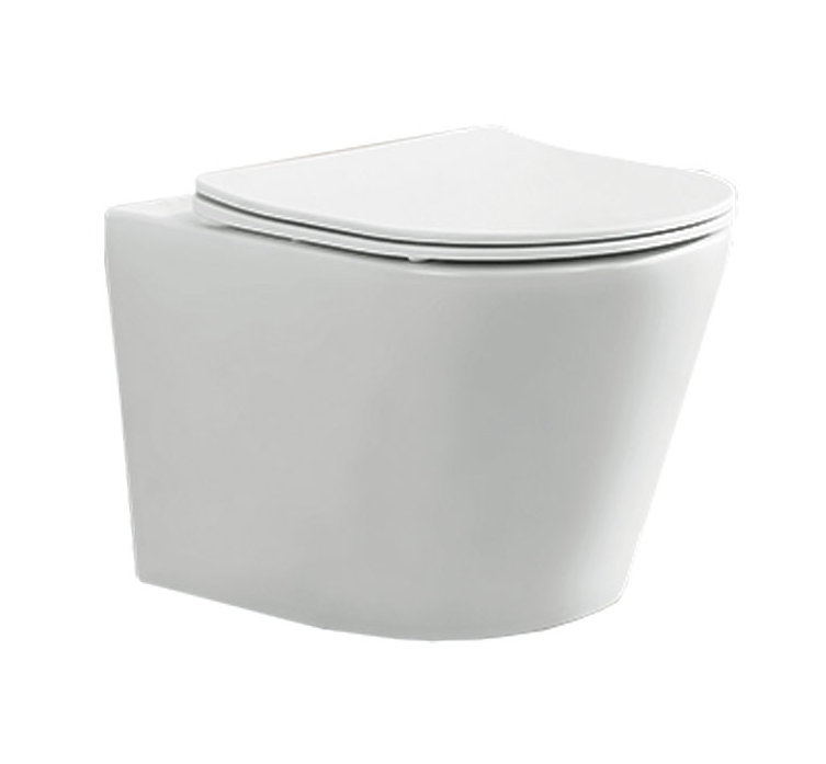 Унитаз подвесной безободковый Vincea Piatti VT1-11MW белый матовый, с сиденьем микролифт