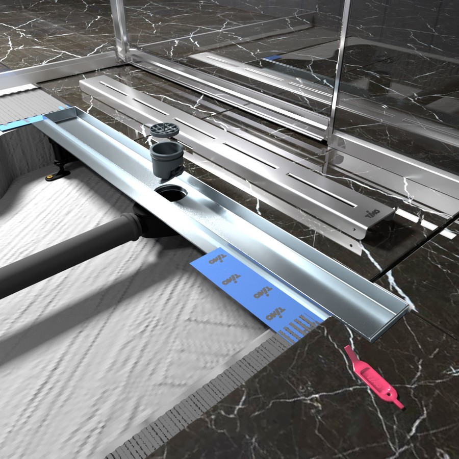 Душевой лоток TIMO Drain Protect DP20900-SG20900, сатин