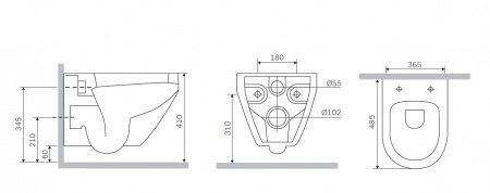 Унитаз AM PM Spirit 2.0 C701700SC подвесной с сиденьем микролифт