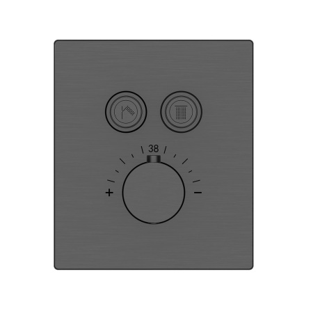 Душевой комплект Vincea Inspire VSFW-3I21T2GM встраиваемый, термостатический, 2 режима, вороненая сталь