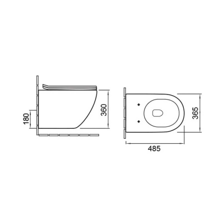 Унитаз подвесной безободковый Vincea Globo VT1-14SMW белый матовый, с сиденьем микролифт